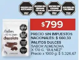 Carrefour Bulnez palitos dulces sabor almendra oferta
