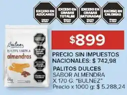 Carrefour Bulnez palitos dulces sabor almendra oferta