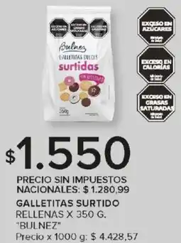 Carrefour Bulnez galletitas surtido rellenas oferta