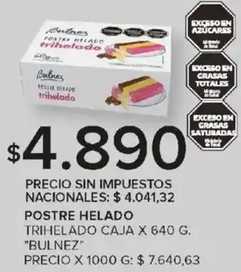 Carrefour Bulnez postre helado trihelado caja oferta