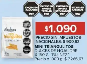 Carrefour Bulnez mini triangulitos dulces de hojaldre oferta
