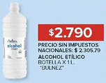 Carrefour Bulnez alcohol etílico botella oferta