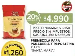 Carrefour Santa maría premezcla para panaderia y reposteria oferta