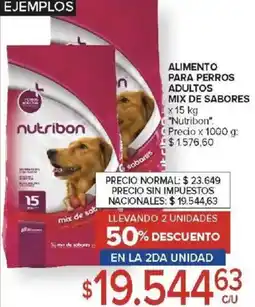 Carrefour Nutribon alimento para perros adultos mix de sabores oferta