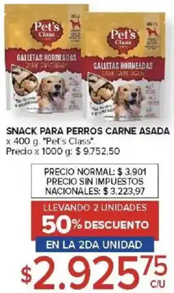 Carrefour Pet's class snack para perros carne asada oferta