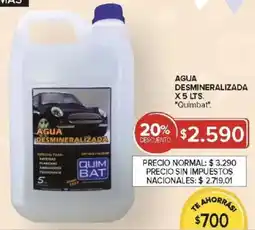 Carrefour Quimbat agua desmineralizada oferta