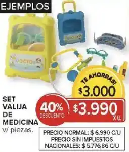 Carrefour Maisto set valija de medicina v/ piezas. oferta