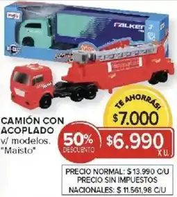 Carrefour Maisto camión con acoplado v/ modelos oferta