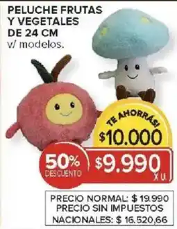 Carrefour Peluche frutas y vegetales oferta