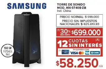 Carrefour Samsung torre de sonido oferta
