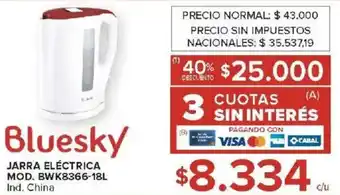 Carrefour Bluesky jarra eléctrica oferta
