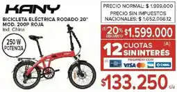 Carrefour Kany bicicleta eléctrica rodado 20" oferta