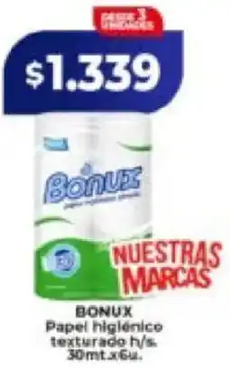 Supermayorista Vital Bonux papel higiénico texturado oferta