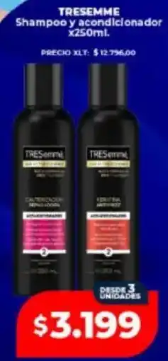 Supermayorista Vital Tresemme shampoo y acondicionador oferta