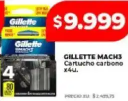 Supermayorista Vital Gillette mach3 cartucho carbono oferta