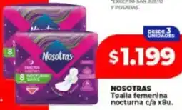Supermayorista Vital Nosotras toalla femenina nocturna oferta