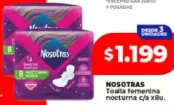 Supermayorista Vital Nosotras toalla femenina nocturna oferta