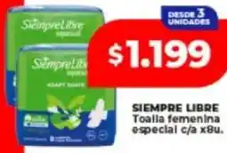 Supermayorista Vital Siempre libre toalla femenina especial oferta