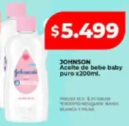 Supermayorista Vital Johnson aceite de bebe baby puro oferta