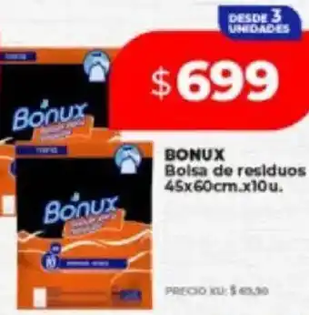 Supermayorista Vital Bonux bolsa de residuos oferta