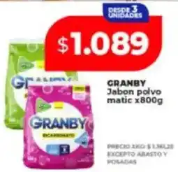Supermayorista Vital Granby jabon polvo matic oferta