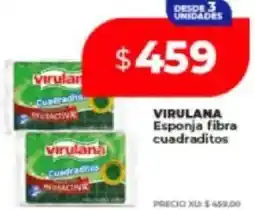 Supermayorista Vital Virulana esponja fibra cuadraditos oferta