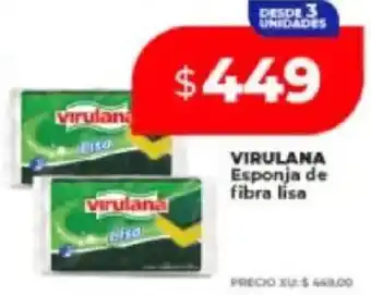 Supermayorista Vital Virulana esponja de fibra lisa oferta