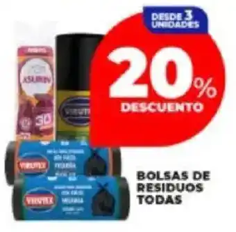 Supermayorista Vital Bolsas de residuos todas oferta