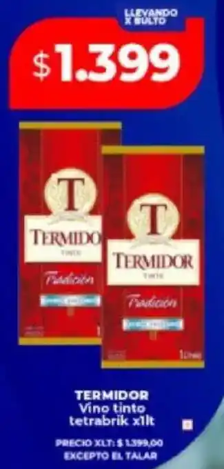 Supermayorista Vital Termidor vino tinto tetrabrik oferta