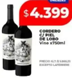 Supermayorista Vital Cordero c/ piel de lobo vino oferta