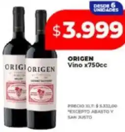 Supermayorista Vital Origen vino oferta