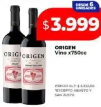 Supermayorista Vital Origen vino oferta