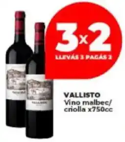 Supermayorista Vital Vallisto vino malbec/ criolla oferta