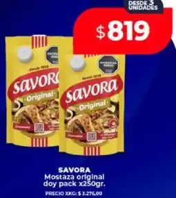 Supermayorista Vital Savora mostaza original doy pack oferta