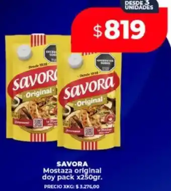 Supermayorista Vital Savora mostaza original doy pack oferta