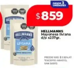 Supermayorista Vital Hellmann's mayonesa liviana oferta