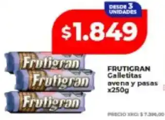 Supermayorista Vital Frutigran galletitas avena y pasas oferta