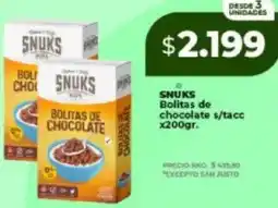 Supermayorista Vital Snuks bolitas de chocolate s/tacc oferta