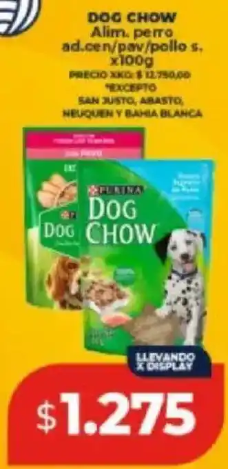 Supermayorista Vital Purina dog chow alim. perro ad.cen/pav/pollo oferta