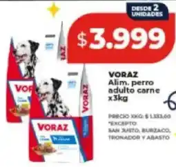Supermayorista Vital Voraz alim. perro adulto carne oferta