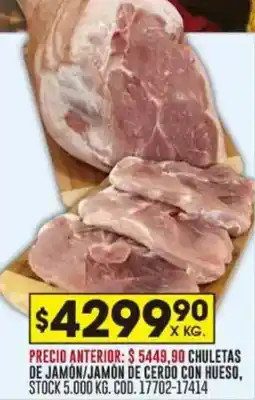 Coto Chuletas de jamon/jamon de cerdo con hueso oferta