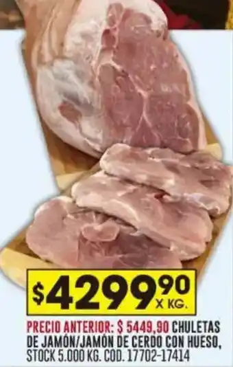 Coto Chuletas de jamon/jamon de cerdo con hueso oferta