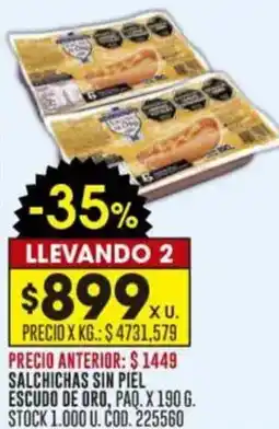 Coto Salchichas sin piel escudo de oro oferta