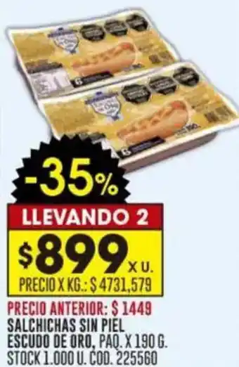Coto Salchichas sin piel escudo de oro oferta
