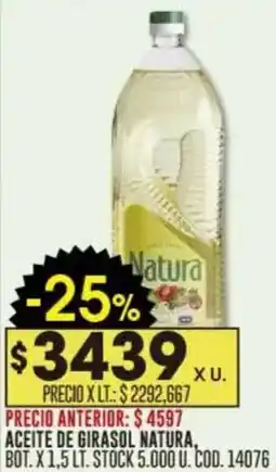 Coto Aceite de girasol natura oferta