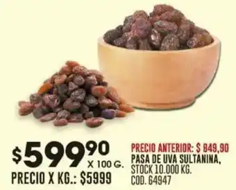 Coto Pasa de uva sultanina oferta