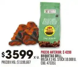 Coto Briquetas grill bolsa oferta