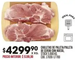 Coto Chuletas de paleta/paleta de cerdo con hueso oferta