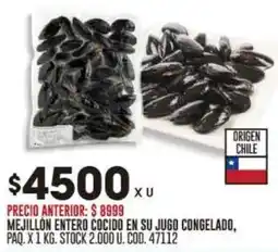 Coto Mejillon entero cocido en su jugo congelado oferta