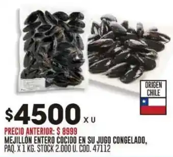 Coto Mejillon entero cocido en su jugo congelado oferta